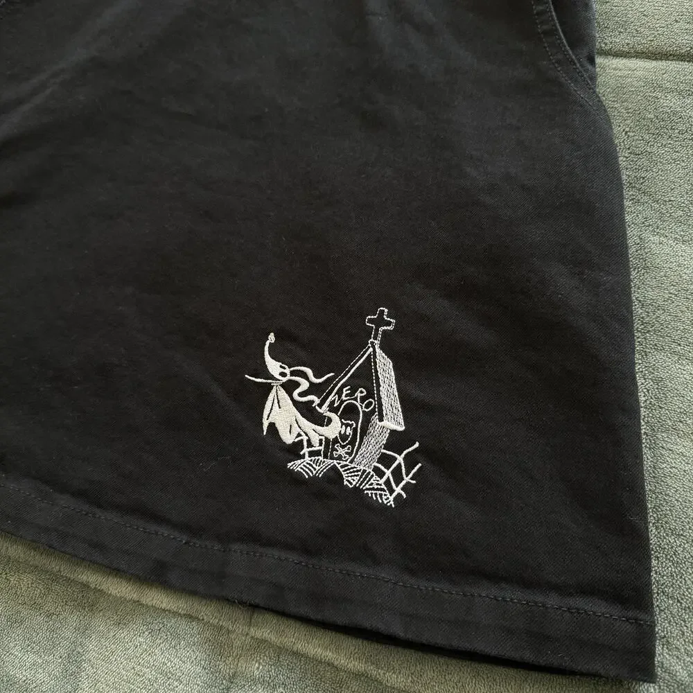 Nightmare Before Christmas Jack Skellington Back Bow Black Overall Skirt Size XS - Picture 3 of 9